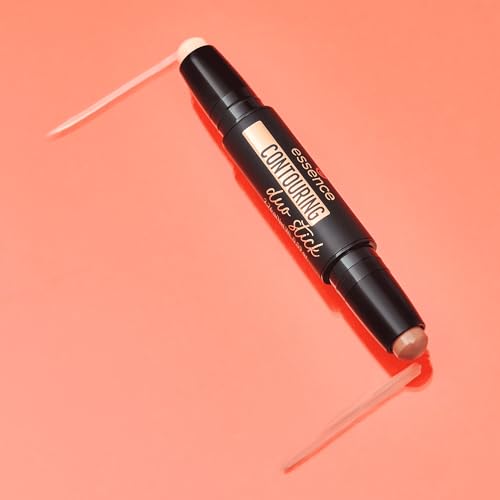 essence | Contour Duo Stick | 2-in-1 Highlight and Contour Slim Stick, Creamy, Buildable and Easy to Apply | Vegan & Cruelty Free (20 | Light)