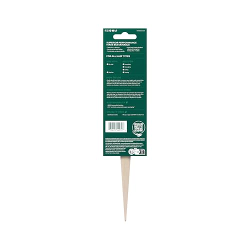 EcoTools Slick Back Hairbrush, Small Brush For The Perfect Ponytail Or Bun, Tease, Smooth, & Style Hair, Tame Frizz & Flyaways, Renewable Bamboo Handle & Vegan Boar Bristles, Cruelty-Free, 1 Count