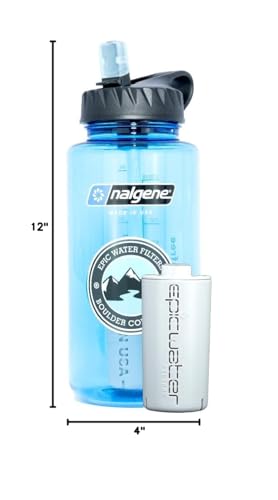 Epic Water Filters Nalgene OG Water Bottle with Filter, USA Made, BPA Free, Removes 99.99% Tap Water Contaminants, Forever Chemicals