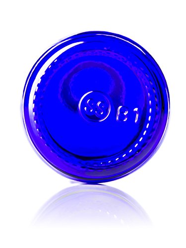Earthborn Elements Cobalt Glass Bottles with Eye Droppers (1 oz, 4 pk) For Essential Oils, Colognes & Perfumes