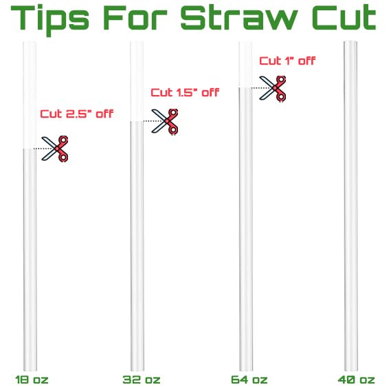 10 Hydroflask Straw Replacement Hydro Flask Straw Replacement Straw for Hydroflask 32 oz 40 oz 64 oz (10 Hydroflask Straws)