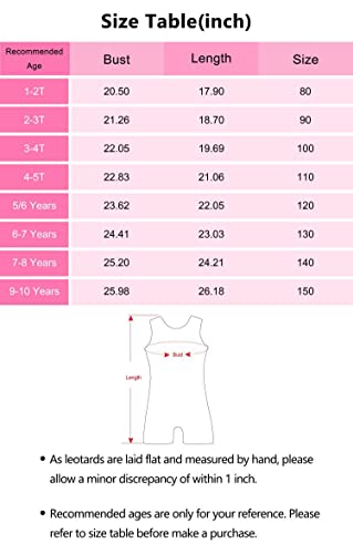 EQSJIU Leotards For Girls Gymnastics With Shorts Sparkle Unicorn 5t Size 5-6 Years Old 5-6x Castle Hot Pink Rainbow Outfits Apparel Biketard
