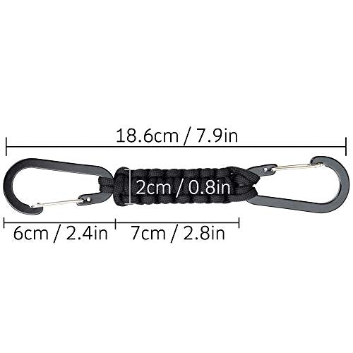 EOTW Carabiner Keychain, Small Carabiner Clip with Paracord Keychain Mini Aluminum D Ring Key Organizer
