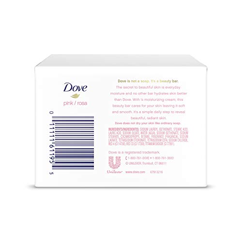 Dove Beauty Bar, Pink, 3.75 Ounce (Pack of 2)