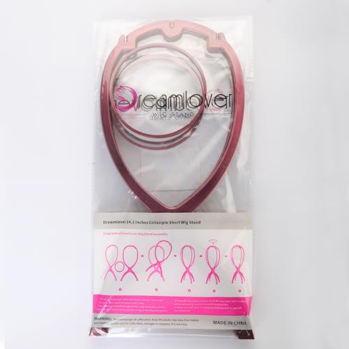 Dreamlover Wig Stand, Plum, 3 Packs