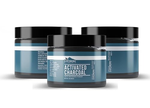 Earthborn Elements Activated Charcoal (3 oz), Natural Teeth Whitening, Vegan & Gluten Free