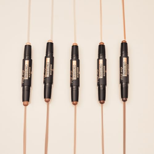 essence | Contour Duo Stick | 2-in-1 Highlight and Contour Slim Stick, Creamy, Buildable and Easy to Apply | Vegan & Cruelty Free (20 | Light)