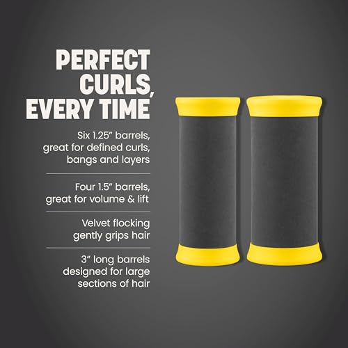 Drybar The Roller Club Curling Hot Rollers | 10 Rollers, 2 Sizes, Heats-Up Fast, Gentle on Hair, Reduces Frizz, Adds Shine, comes with Heat-Resistant Bag
