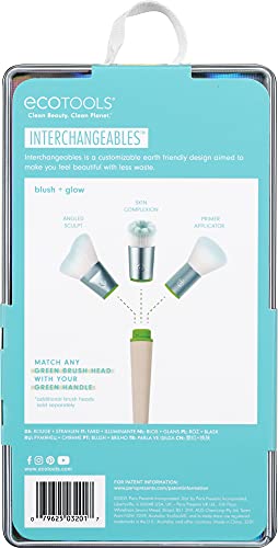 EcoTools Limited Edition Blush and Glow Interchangeable Makeup and Skincare Brush Set, Travel Friendly Makeup Brushes, 5 Piece Valentine’s Day Gift Set For Wife, Spouse, Girlfriend, or Daughter