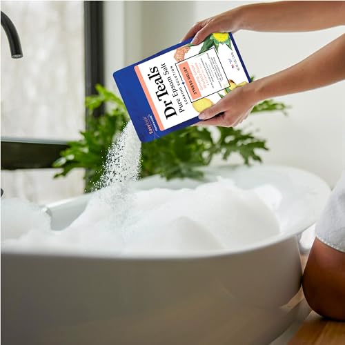 Dr Teal's Pure Epsom Magnesium Salt Soak, Stress Relief with Essential Oils, 3lbs