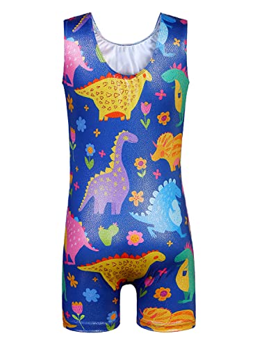 EQSJIU little Kids Leotards Gymnastics White Dinosaur Strawberry Rain Cloud Shiny Sparkle Leotards For Little Girls 7-8 Years Dance Class Practice
