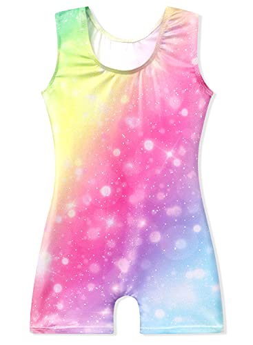 EQSJIU Girls Leotards For Gymnastics Darkblue Unicorn 6-7years Girls Leotards For Dance Mermaid Rainbow Cupcake Dinosaur Sparkle 6years 7years