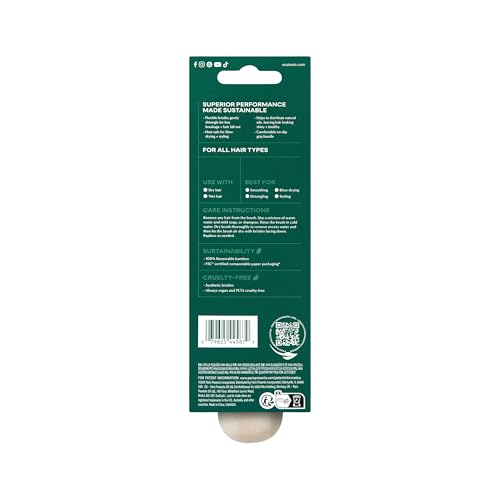 EcoTools Mini Detangler Hairbrush, Brush For Wet Or Dry Hair, Heat Resistant, Mini Hairbrush Gently Detangles & Styles, Travel-Size Paddle Brush, Renewable Bamboo, Vegan & Cruelty-Free, 1 Count