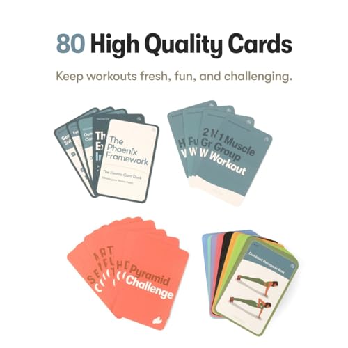 Dumbbell Transformation Journal and Elevate Exercise Cards: Home Workout Series Card Deck - Comprehensive Fitness System With Effective Dumbbell Workouts. #1 Workout Journal/Workout Planner for Women & Men.