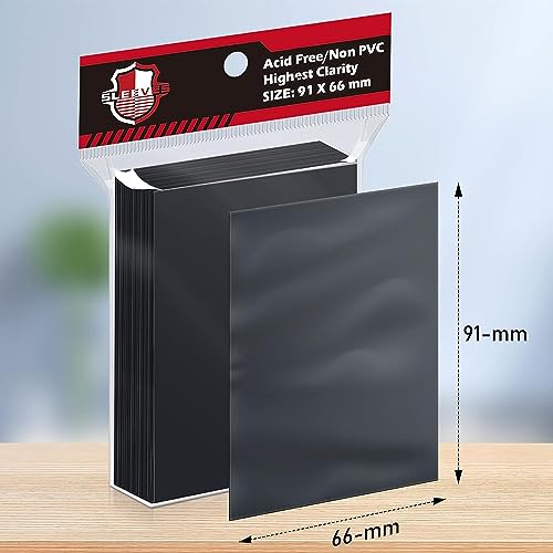 1000 Pcs Black Card Sleeves Toploaders for Trading Card, Matte Card Sleeves Deck Card Protectors Compatible with Baseball Cards, Sports Cards, MTG, Yugioh Card
