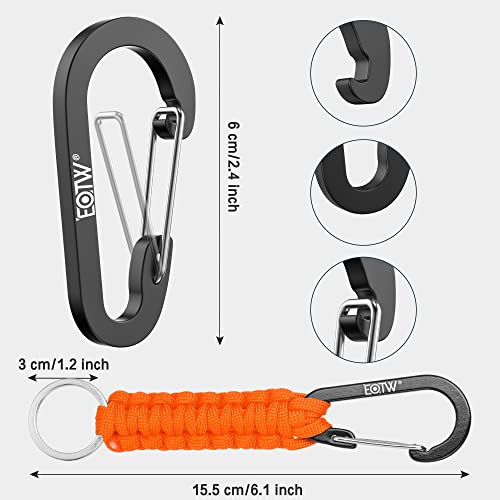 EOTW Paracord Keychain Clip Carabiner Paracord Lanyard for Keys Men Women 2Pack
