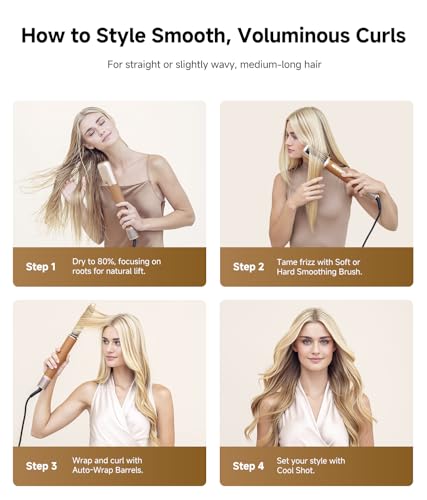 DREAME AirStyle Pro 7-in-1 Hair Styler & High Speed Dryer | Magnetic Attachments for Curling, Smoothing, Volumizing | Fast Drying, Frizz Control, Cool Shot | Luxury Leather Package