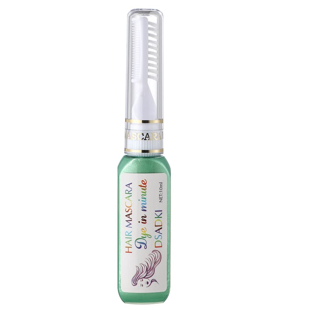 DSADKI Temporary Hair Color Mascara Washable Hair Dye Stick Non-toxic Instant Hair Chalk Dye for Girls Women (Green)