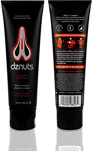 dznuts Men's Pro Chamois Cream, Anti -Chafing Cream for Saddle Sores, Chafing, Rubbing, Inner Thighs Friction for Cyclists, Runners, Triathletes - 3 Pack (4 Fl Oz Each)