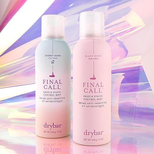 Drybar Final Call Frizz & Static Control Mist Blanc Scent - Full Size | Fights Frizz, Tames Flyaways to Maintain Smooth and Shiny Blowouts, 24 Hour Frizz Control & 72 Hour Static Control