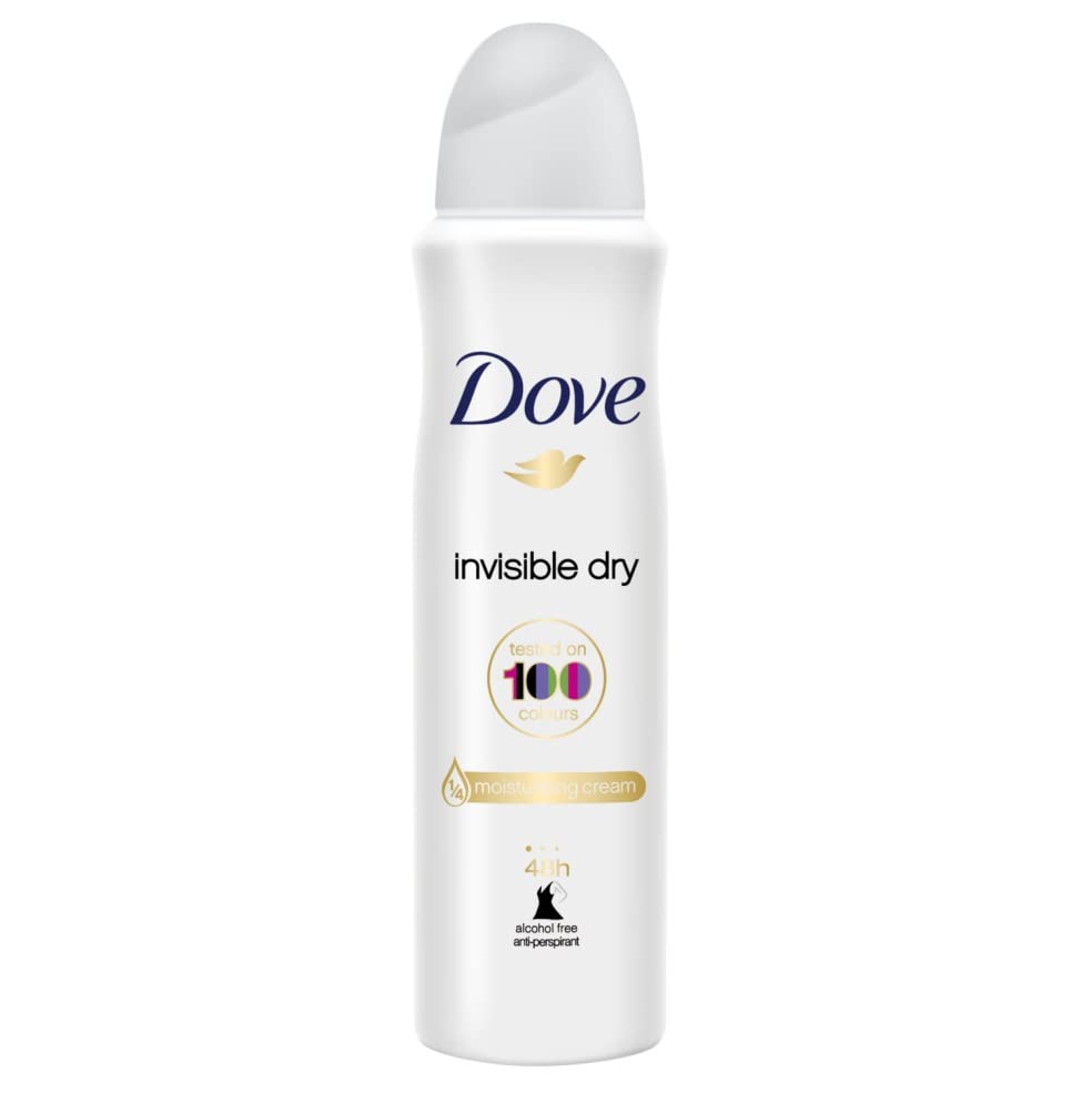Dove Antiperspirant Spray, International Version, 150 ml (Pack of 10)