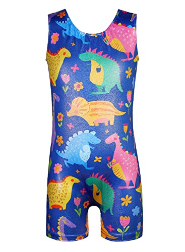 EQSJIU little Kids Leotards Gymnastics White Dinosaur Strawberry Rain Cloud Shiny Sparkle Leotards For Little Girls 7-8 Years Dance Class Practice