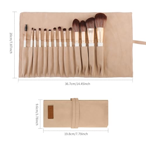 DUcare Makeup Brushes Set 14pcs Professional Synthetic Essential Face Eye Shadow Eyeliner Foundation Blush Lip Powder Liquid Cream Blending Brow Brushes Make Up Brushes Set