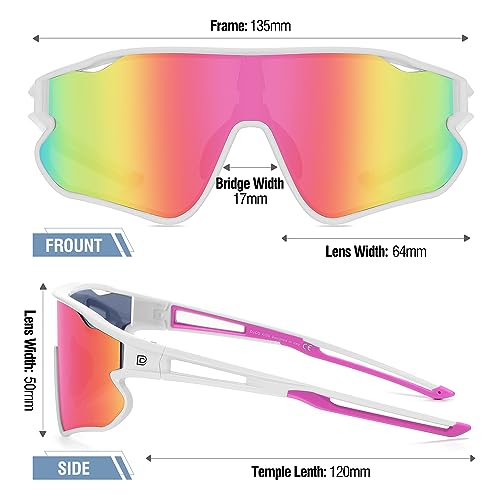 DUCO Kids Sunglasses Youth Baseball Sun Glasses Lightweight TR90 Frame UV400 Sports Cycling Shades for Boys Girls DK268