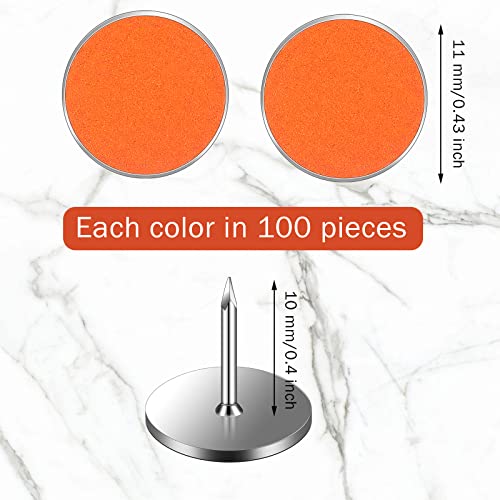Epakh 200 Pack Reflective Tacks Trail Marking Tacks Glow Tacks Reflective Trail Markers Hunting Reflector Tacks Mark Trail Reflective Thumb Tacks for Hunting Hiking Camping Tree Stand (Orange)