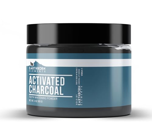Earthborn Elements Activated Charcoal (3 oz), Natural Teeth Whitening, Vegan & Gluten Free
