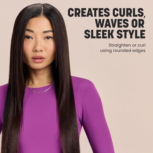 Drybar The Tress Press Straightening Iron 1.25" - Ionic Technology for Smooth, Shiny Hair - Straighten or Wrap Around Barrel to Create Curls, Waves, or Sleek Styles