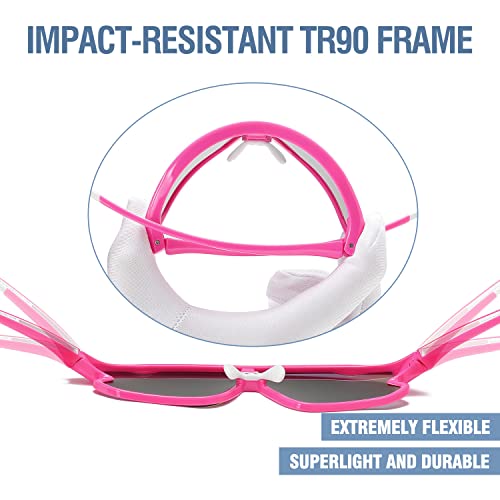 DUCO Kids Sunglasses Youth Baseball Sun Glasses Lightweight TR90 Frame UV400 Sports Cycling Shades for Boys Girls DK268