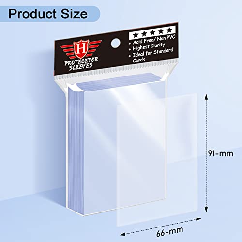 100 Counts Clear Penny Card Sleeves for Trading Cards, Plastic Soft Card Sleeves Card Protectors Fit for MTG Yugioh, Baseball Card, Sports Cards, Game Card Standard Cards