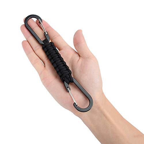 EOTW Carabiner Keychain, Small Carabiner Clip with Paracord Keychain Mini Aluminum D Ring Key Organizer