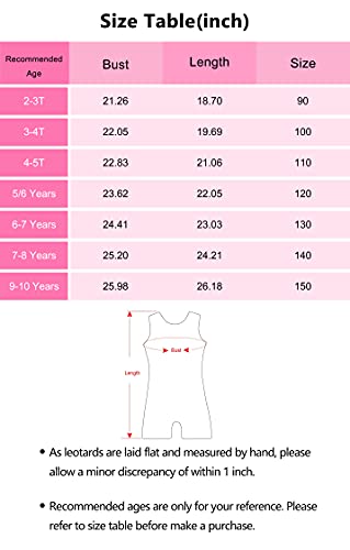 EQSJIU Unicorn Leotards Gymnastics Girls 5t Size 5-6 Years Old Aqua Blue Flower Green Floral Flower Biketard Leotard With Shorts Outfit Costume Unitard 5t Gymnastics Leotards for Girls