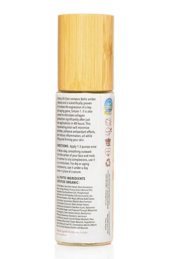 Elina Organics Amber Lift Spa Ritual: The Ultimate Collagen Revitalizing Experience, 2oz