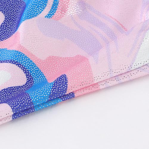 EQSJIU Leotard For Girls Dance Blue Swirl Purple Gymnastics Outfit Boys Gymnastics Clothing 8-9 Years
