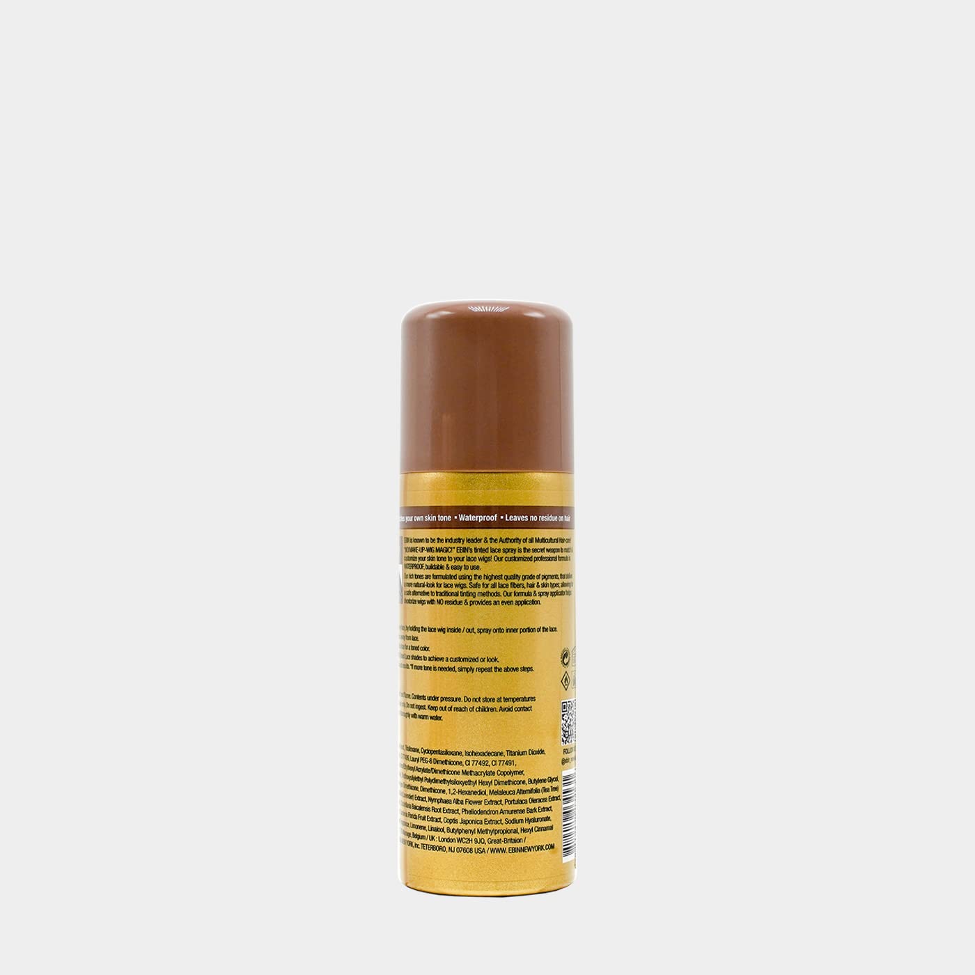 EBIN NEW YORK Tinted Lace Aerosol Spray 3pack – Cool Deep Brown 2.7 Oz/ 80 mL | Quick Dry, No Residue, Even Application, Matching Skin Tone, Natural Look