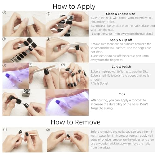 DUKASOU Semi Cured Gel Nail Strips, 28 pcs Gel Nail Strips Work with Any UV Lamp, Long Lasting Gel Nail Stickers Full Nail Wraps, Salon Quality, Easy to Apply (Road Wilderness)