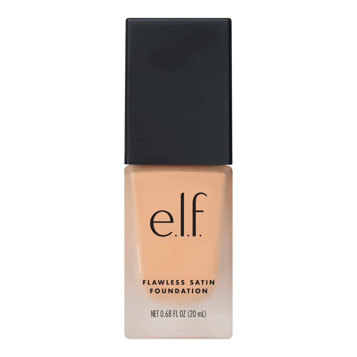e.l.f. Flawless Satin Foundation, Lightweight & Medium Coverage, Semi-Matte Finish, Vegan & Cruelty-Free, Shell, 0.68 Fl Oz (20mL)