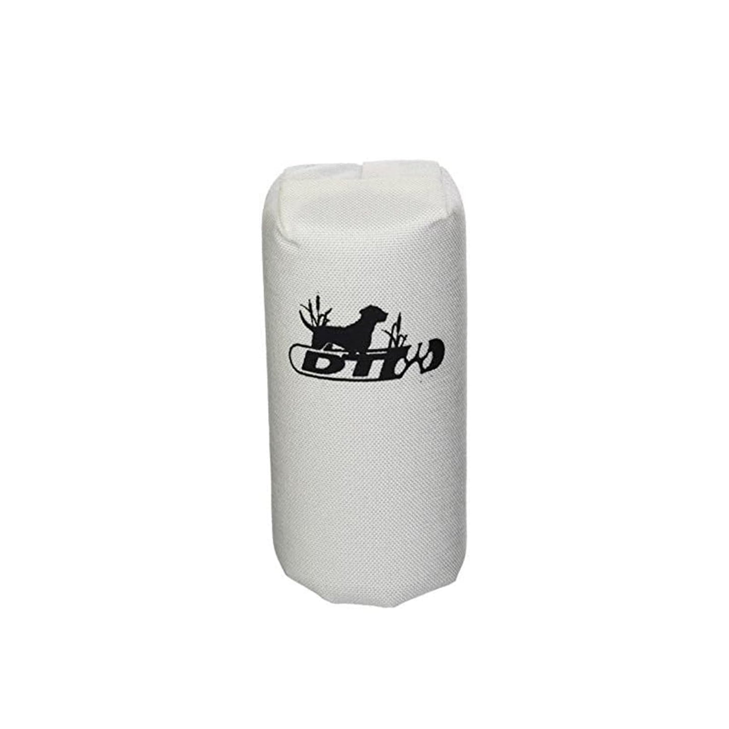 DT Systems Super Pro 6" Durable Nylon Water-Repellent Floating Scent-Holding Soft Canvas Waterfowl & Upland Hunting Dog Training Launcher Dummy, Compatible w/Super Pro Dummy Launcher - Bright White