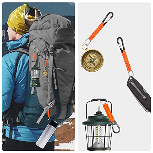 EOTW Paracord Keychain Clip Carabiner Paracord Lanyard for Keys Men Women 2Pack
