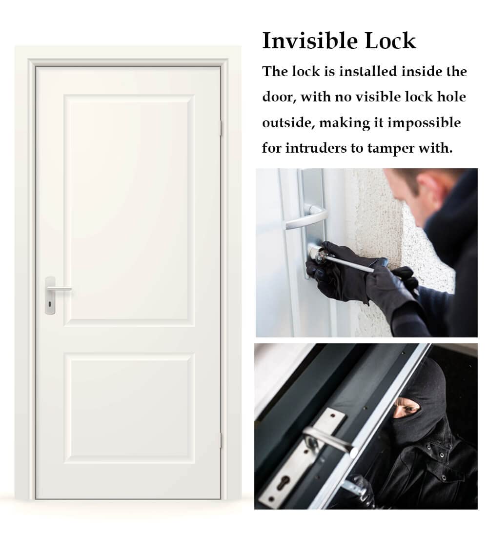Electronic Deadbolt Anti-Theft Smart Hidden Door Lock with Remote Control and Smartphone App Access