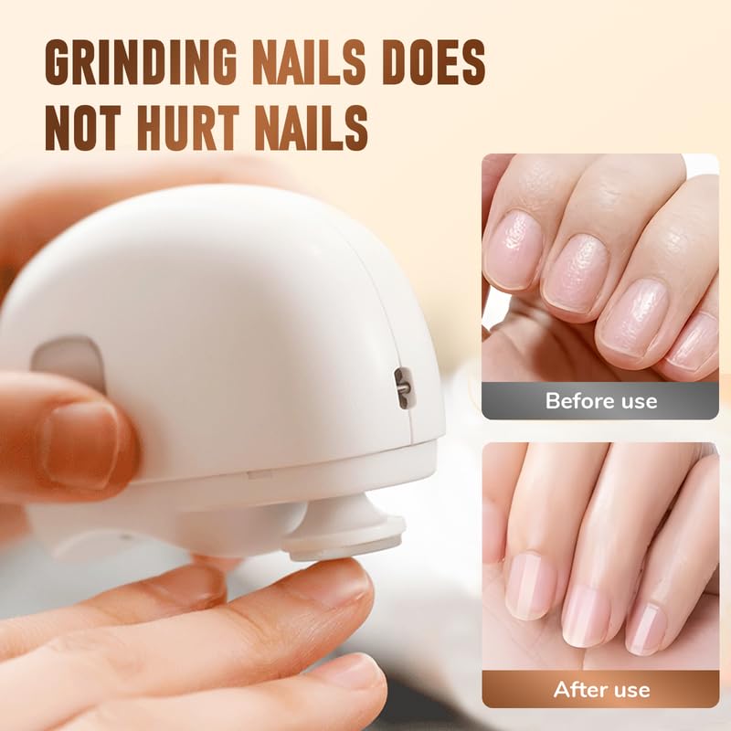 2 in 1 Electric Polishing Automatic Nail Clippers, Electric Toenail Clippers, 2025 New Electric Toe Nail Clippers for Seniors Adults Baby, Automatic Electric Nail Clippers Nail File with Light
