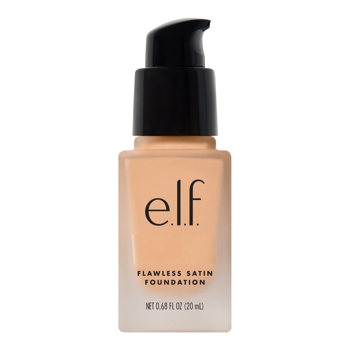e.l.f. Flawless Satin Foundation, Lightweight & Medium Coverage, Semi-Matte Finish, Vegan & Cruelty-Free, Shell, 0.68 Fl Oz (20mL)