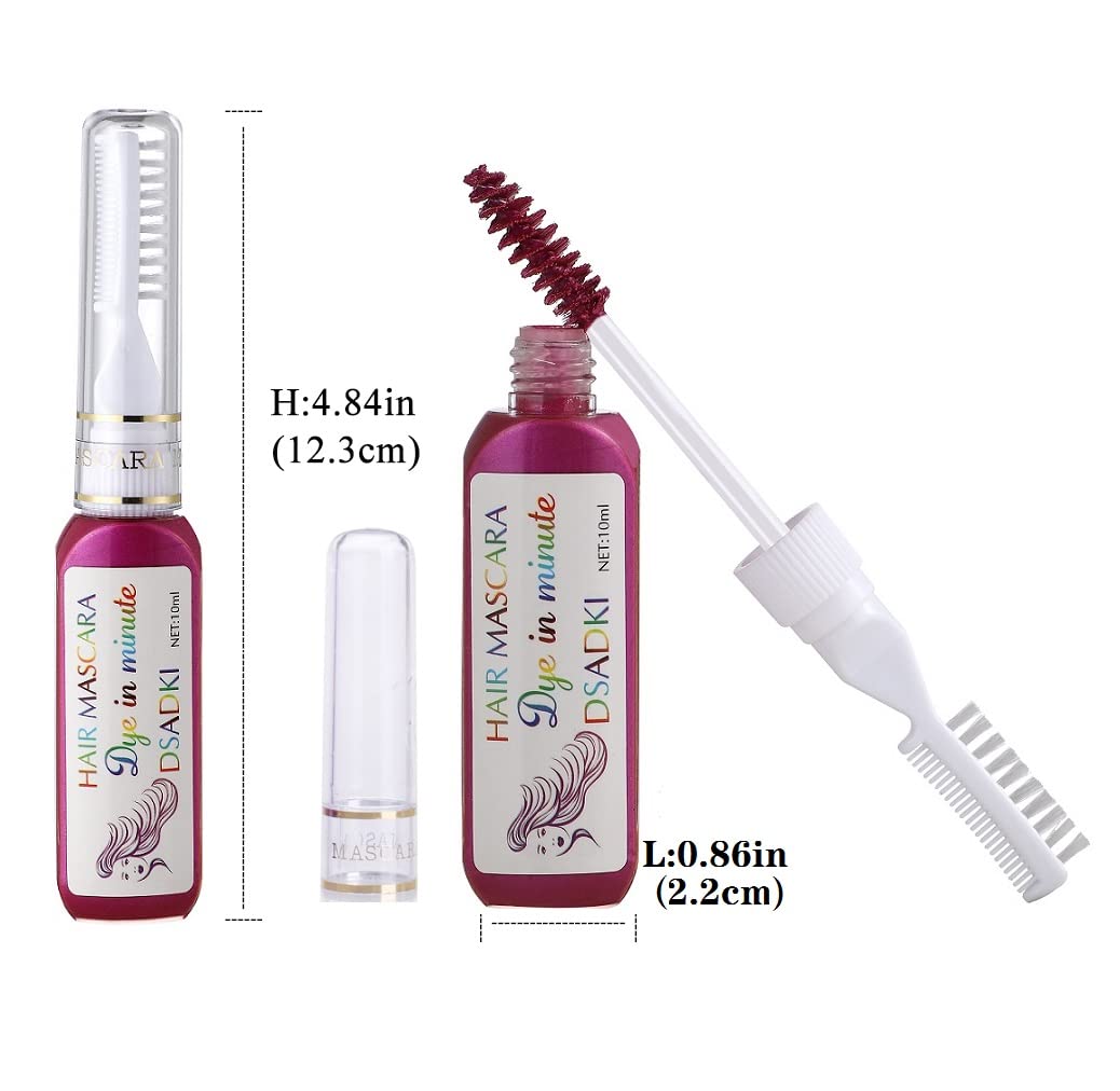 DSADKI Temporary Hair Color Mascara Washable Hair Dye Stick Non-toxic Instant Hair Chalk Dye for Girls Women (White)