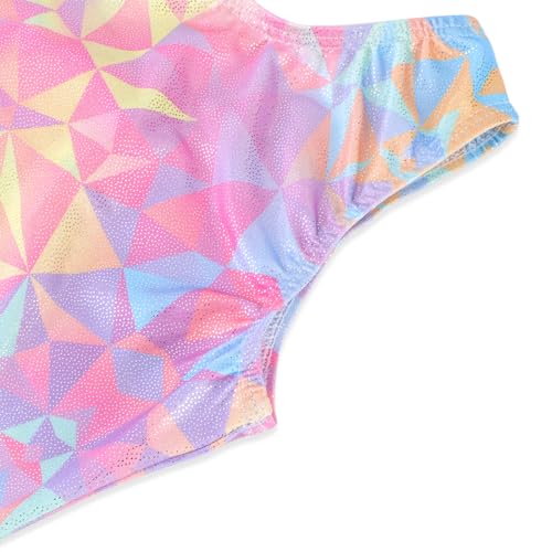 EQSJIU Dance Leotards For Toddler Girls Rainbow Lumpy Girls Gymnastics Unitard 5-6 Years