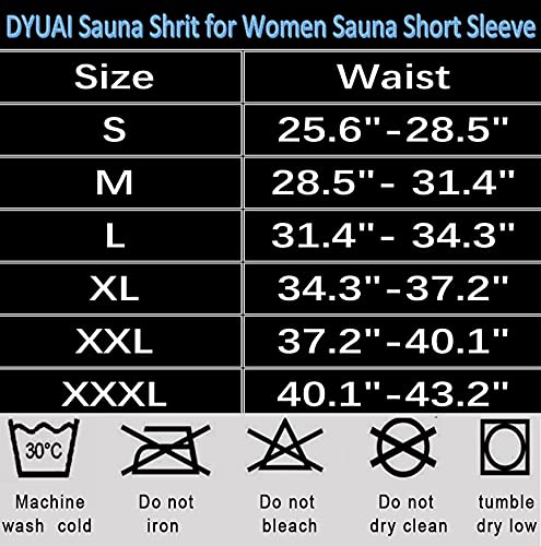 DYUAI Sauna Shirt for Women Sauna Suit for Women Waist Trainer Sauna Sweat Vest Workout Body Shaper Long Sleeve(6003-01-S)