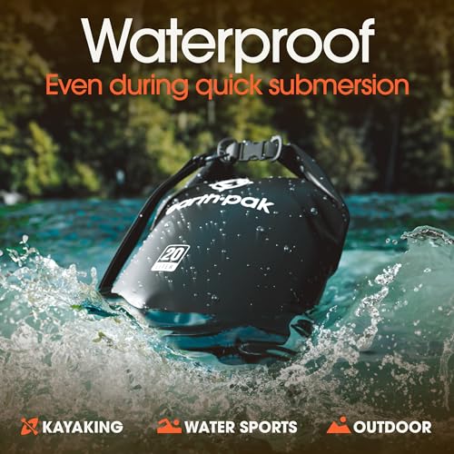 Earth Pak Waterproof Dry Bag - Roll Top Waterproof Backpack Sack Keeps Gear Dry for Kayak with Waterproof Phone Case