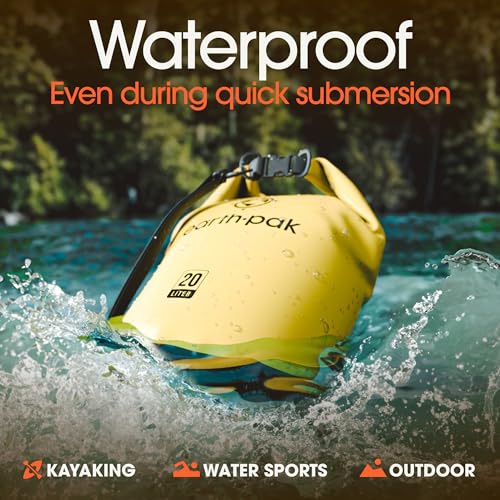 Earth Pak Waterproof Dry Bag - Roll Top Waterproof Backpack Sack Keeps Gear Dry for Kayak with Waterproof Phone Case